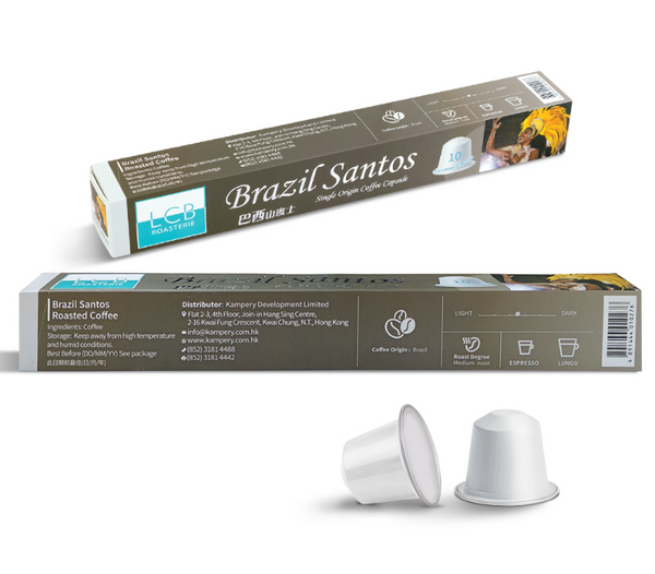 LCB Single Origin (Brazil Santos) 10 Capsules  LCB 純原單品咖啡(巴西山度士) 10粒裝